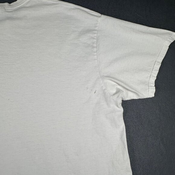 VTG 2002 Nike Mens XXL White Mini Swoosh Basic Cotton T-Shirt Short Sleeves Crew - Picture 10 of 10